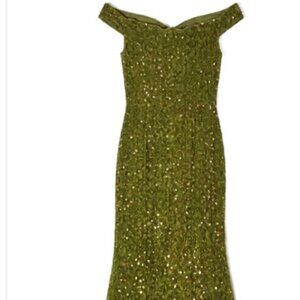 ✨ Stunning Lime Green Sequin Gala Gown - Floor Length ✨